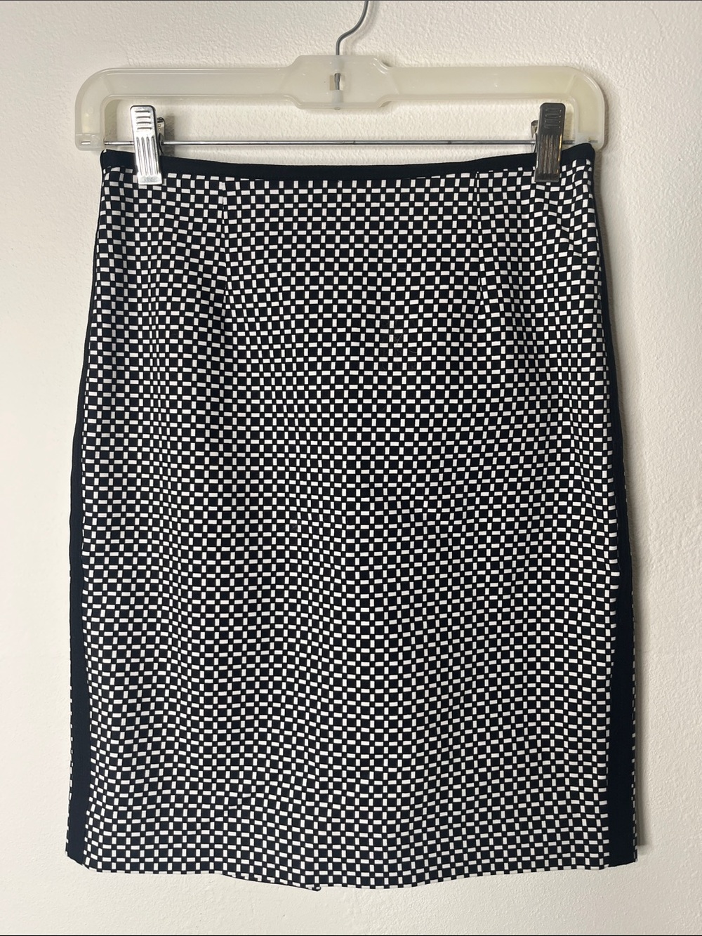 White House Black Market Black & White Checkerboard Pencil Skirt